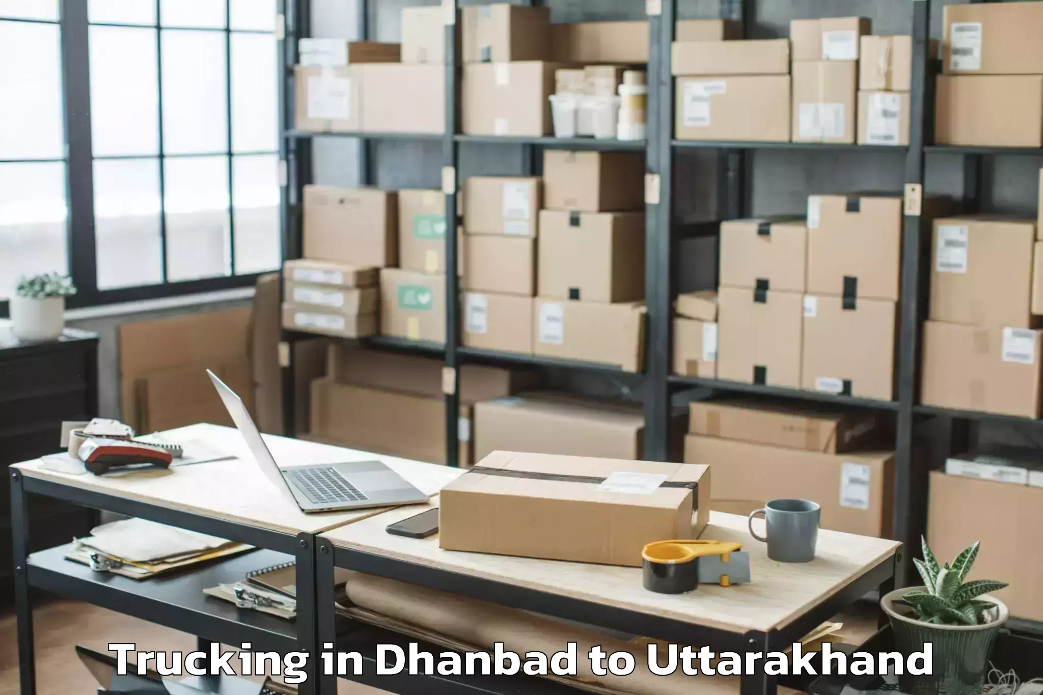 Easy Dhanbad to Bageshwar Trucking Booking